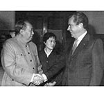 1972年2月21日，毛澤東在中南海會見美國總統尼克松